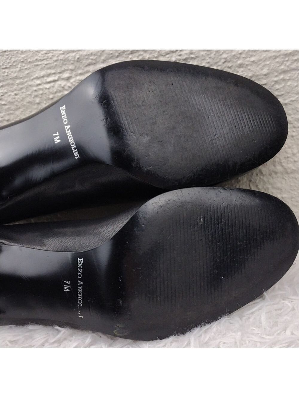 Enzo Angiolini Black Leather Upper Round Toe Mid Heel Buckled Mary Jane Shoe - Picture 8 of 16